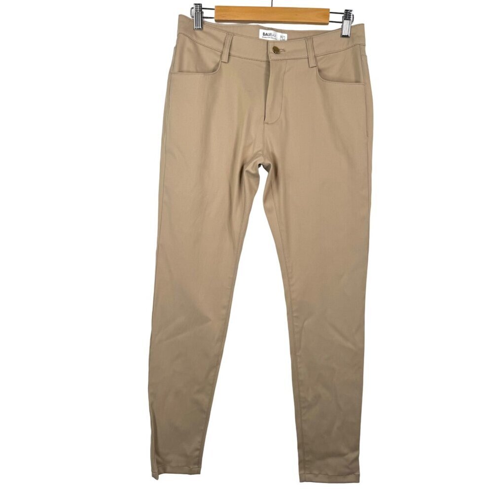 BauBax Stain Water resistant wool blend trousers tan skinny sz 30‎